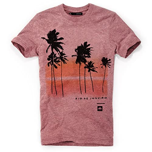 DEPARTED Herren T-Shirt mit Print/Motiv 4588 - New fit Größe M, Arizona Desert red von DEPARTED