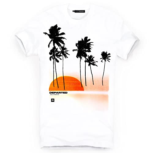 DEPARTED Herren T-Shirt mit Print/Motiv 4593 - New fit Größe L, White von DEPARTED