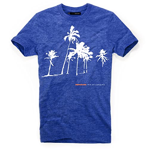 DEPARTED Herren T-Shirt mit Print/Motiv 4598 - New fit Größe M, Deep Ocean Blue von DEPARTED