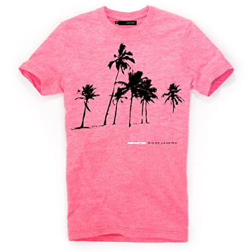 DEPARTED Herren T-Shirt mit Print/Motiv 4604 - New fit Größe M, Neon Pale pink von DEPARTED