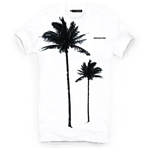 DEPARTED Herren T-Shirt mit Print/Motiv 4609 - New fit Größe M, White von DEPARTED