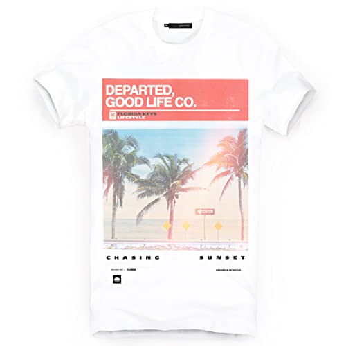 DEPARTED Herren T-Shirt mit Print/Motiv 4641 - New fit Größe XL, White von DEPARTED