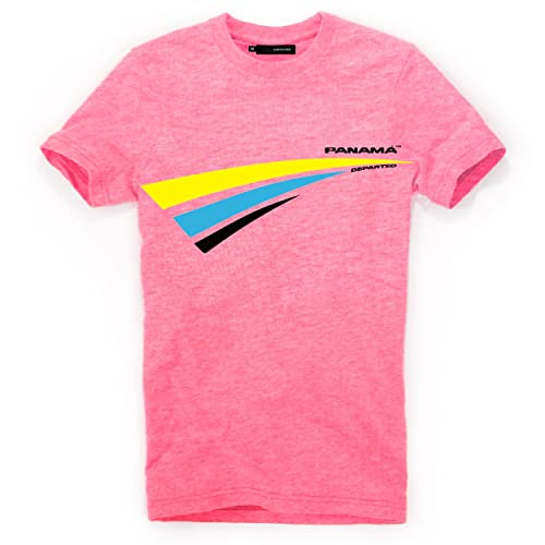 DEPARTED Herren T-Shirt mit Print/Motiv 4764 - New fit Größe L, Neon Pale pink von DEPARTED