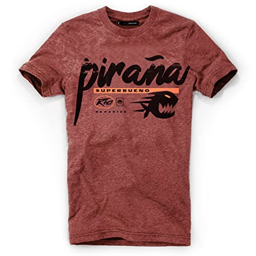 DEPARTED Herren T-Shirt mit Print/Motiv 4809 - New fit Größe M, Dusk Canyon Red von DEPARTED