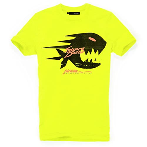 DEPARTED Herren T-Shirt mit Print/Motiv 4811 - New fit Größe L, Neon Yellow Breeze von DEPARTED