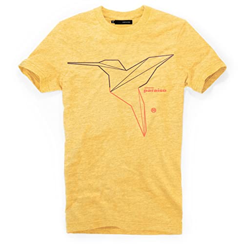DEPARTED Herren T-Shirt mit Print/Motiv 4881 - New fit Größe M, Pomelo Yellow Melange von DEPARTED