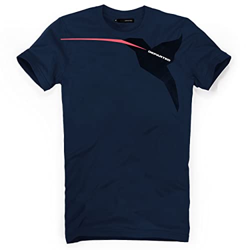 DEPARTED Herren T-Shirt mit Print/Motiv 4893 - New fit Größe M, Coastal Navy von DEPARTED