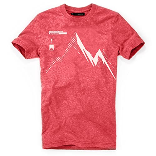 DEPARTED Herren T-Shirt mit Print/Motiv 5013 - New fit Größe S, San Francisco Red Melange von DEPARTED
