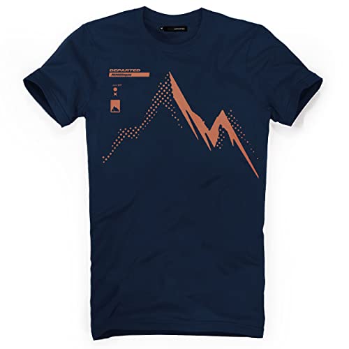 DEPARTED Herren T-Shirt mit Print/Motiv 5014 - New fit Größe M, Coastal Navy von DEPARTED