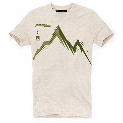 DEPARTED Herren T-Shirt mit Print/Motiv 5017 - New fit Größe L, Rock White von DEPARTED