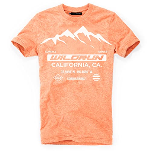 DEPARTED Herren T-Shirt mit Print/Motiv 5071 - New fit Größe S, Sunset Orange Triblend von DEPARTED