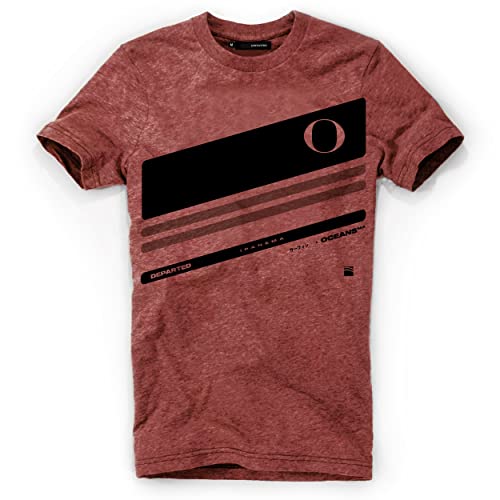 DEPARTED Herren T-Shirt mit Print/Motiv 5167 - New fit Größe XL, Dusk Canyon Red von DEPARTED