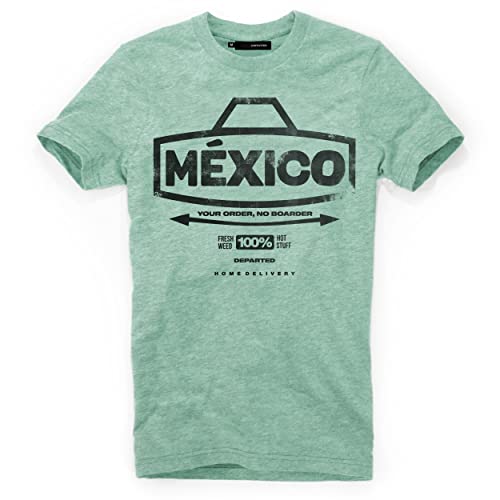 DEPARTED Herren T-Shirt mit Print/Motiv 5184 - New fit Größe XL, Dusty Green Melange von DEPARTED