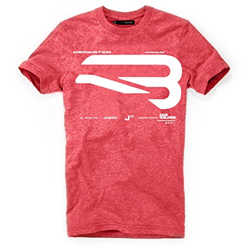 DEPARTED Herren T-Shirt mit Print/Motiv 5327 - New fit Größe M, San Francisco Red Melange von DEPARTED