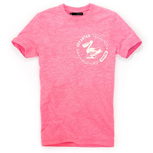 DEPARTED Herren T-Shirt mit Print/Motiv 5399 - New fit Größe S, Neon Pale pink von DEPARTED