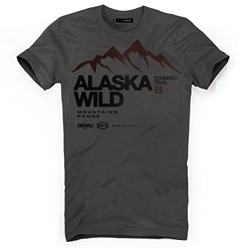 DEPARTED Herren T-Shirt mit Print/Motiv 5502 - New fit Größe XL, Gravity Grey von DEPARTED