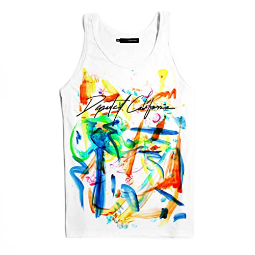 DEPARTED Herren Tank-Top mit Print/Motiv 9227 - New fit Größe S, White von DEPARTED