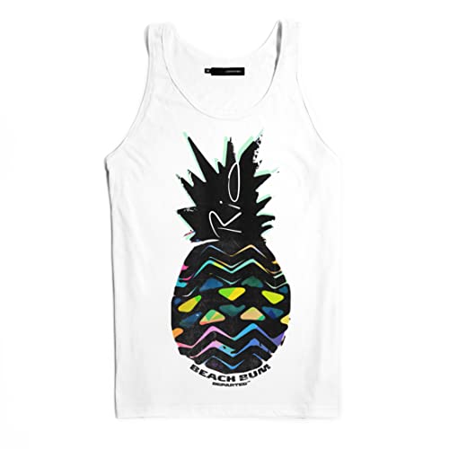 DEPARTED Herren Tank-Top mit Print/Motiv 9247 - New fit Größe L, White von DEPARTED