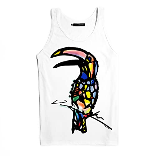 DEPARTED Herren Tank-Top mit Print/Motiv 9248 - New fit Größe XL, White von DEPARTED