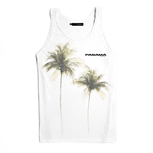 DEPARTED Herren Tank-Top mit Print/Motiv 9249 - New fit Größe L, White von DEPARTED