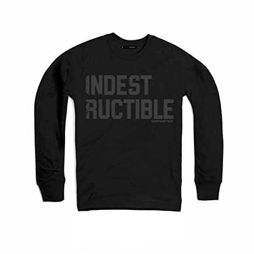 DEPARTED Longsleeve Herren Langarmshirt mit Print/Motiv 7210 - New fit Größe L, Black von DEPARTED