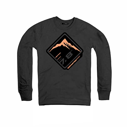 DEPARTED Longsleeve Herren Langarmshirt mit Print/Motiv 7227 - New fit Größe XL, Gravity Grey von DEPARTED