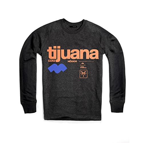 DEPARTED Longsleeve Herren Langarmshirt mit Print/Motiv 7256 - New fit Größe M, Dark Heather von DEPARTED