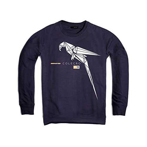 DEPARTED Longsleeve Herren Langarmshirt mit Print/Motiv 7263 - New fit Größe L, Coastal Navy von DEPARTED