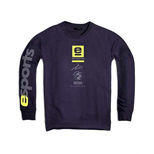 DEPARTED Longsleeve Herren Langarmshirt mit Print/Motiv 7240 - New fit Größe L, Coastal Navy von DEPARTED