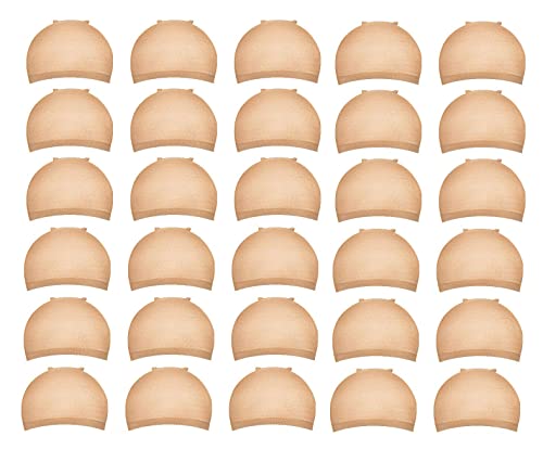 Stocking Wig Caps, DEPHNARSA 24pcs Stretchy Nylon Wig Caps Stocking Caps For Wigs Wig Caps For Women Man (C-Light Brown) von DEPHNARSA