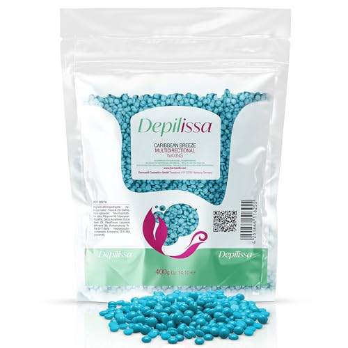 DEPILISSA 400g Wachsperlen Caribbean Breeze – Multidirektionales Haarentfernung Heißwachs für Gesicht, Achseln, Beine & Intimbereich –Wachs für Männer & Frauen – Made in Italy – Ohne Vliesstreifen DEPILISSA 400g Wachsperlen Caribbean Breeze – Multidirektionales Haarentfernung Heißwachs für Gesicht, Achseln, Beine & Intimbereich –Wachs für Männer & Frauen – Made in Italy – Ohne Vliesstreifen von DEPILISSA