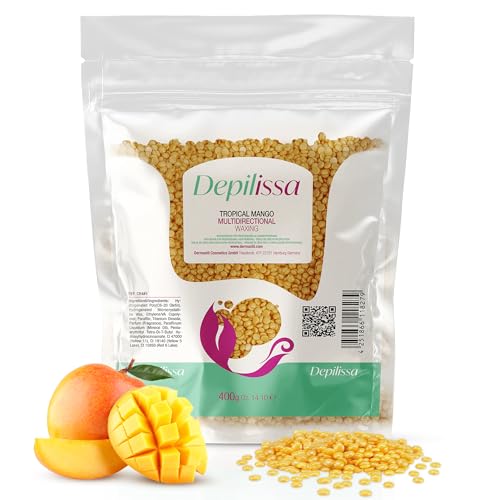 DEPILISSA 400g Wachsperlen Tropical Mango – Multidirektionales Heißwachs Haarentfernung für Gesicht, Achseln, Beine & Intimbereich – Wachs für Männer & Frauen – Ohne Vliesstreifen – Made in Italy DEPILISSA 400g Wachsperlen Tropical Mango – Multidirektionales Heißwachs Haarentfernung für Gesicht, Achseln, Beine & Intimbereich – Wachs für Männer & Frauen – Ohne Vliesstreifen – Made in Italy von DEPILISSA