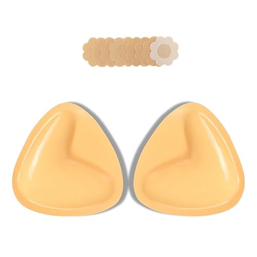 DEPOVOR Ultra Boost Klebrige Einlagen Doppelseitig Klebe BH Push Up Pads Bikini Polstereinlagen für Sport BH, Cremeweiß, Medium von DEPOVOR