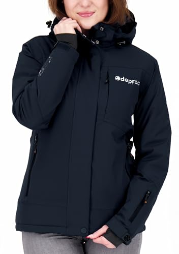 DEPROC-Active Damen Winterjacke Skijacke mit abnehmbarer Kapuze Gefüttert Wasserdicht Wetterfest Windbreaker Übergangsjacke Parka MONTREAL von DEPROC-Active