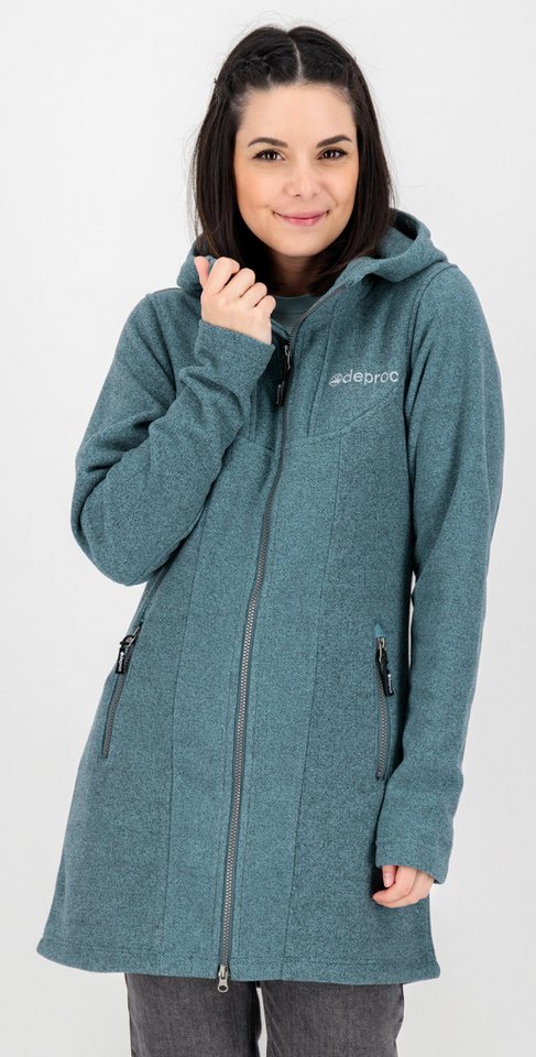 DEPROC Active Fleecejacke GLORY APRIL CS Strickfleecemantel, Fleecemantel auch in Großen Größen von DEPROC Active