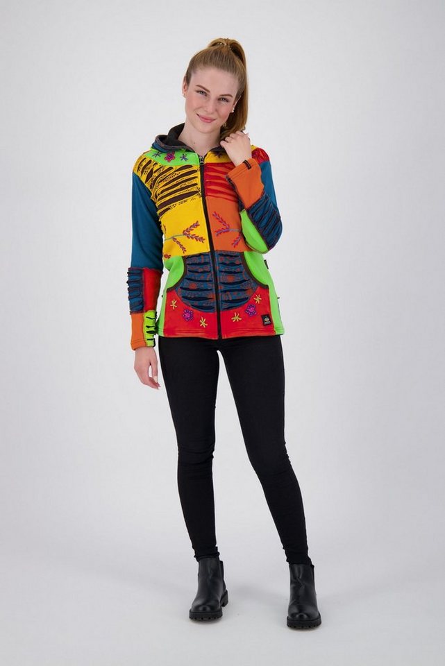DEPROC Active Fleecejacke Patchwork Multicolor NUNAVUT II NEW FLOWER POWER von DEPROC Active