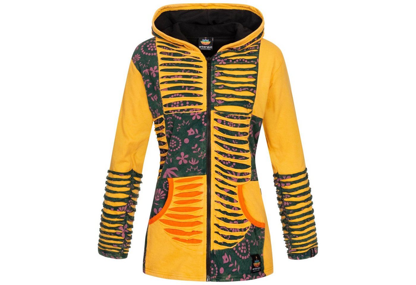 DEPROC Active Fleecejacke Patchwork Multicolor NUNAVUT II NEW FLOWER POWER von DEPROC Active