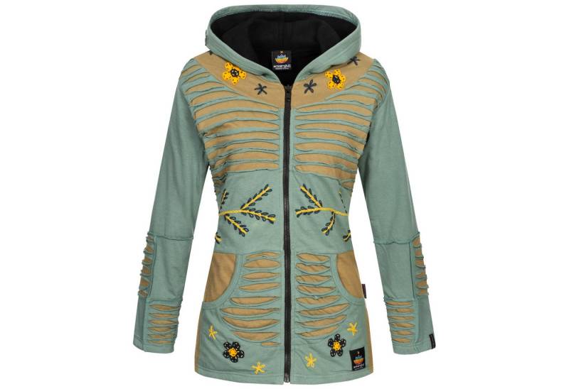 DEPROC Active Fleecejacke Patchwork Multicolor NUNAVUT II NEW FLOWER POWER von DEPROC Active