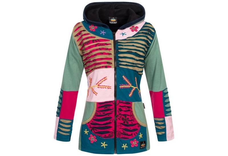 DEPROC Active Fleecejacke Patchwork Multicolor NUNAVUT II NEW FLOWER POWER von DEPROC Active