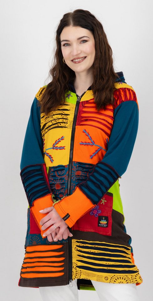 DEPROC Active Fleecejacke Patchwork NUNAVUT LONG WMN auch in Großen Größen erhältlich von DEPROC Active