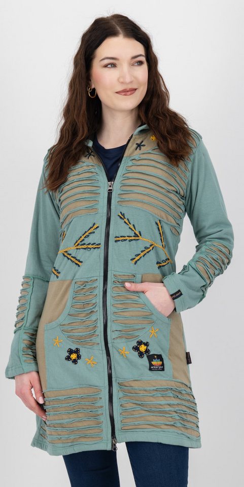 DEPROC Active Fleecejacke Patchwork NUNAVUT LONG WMN auch in Großen Größen erhältlich von DEPROC Active