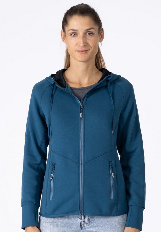 DEPROC Active Funktions-Kapuzensweatjacke VELORIA CS Women Sportjacke, Zip-Hoodie mit Kapuze mit Tunnelzug von DEPROC Active