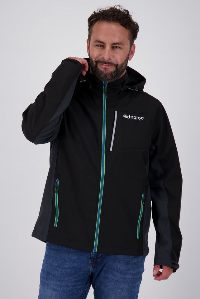 DEPROC Active Funktionsjacke NUNAVUT OS NEW MEN auch in goßen Gößen erhältlich, mit abnehmbarer Kapuze von DEPROC Active