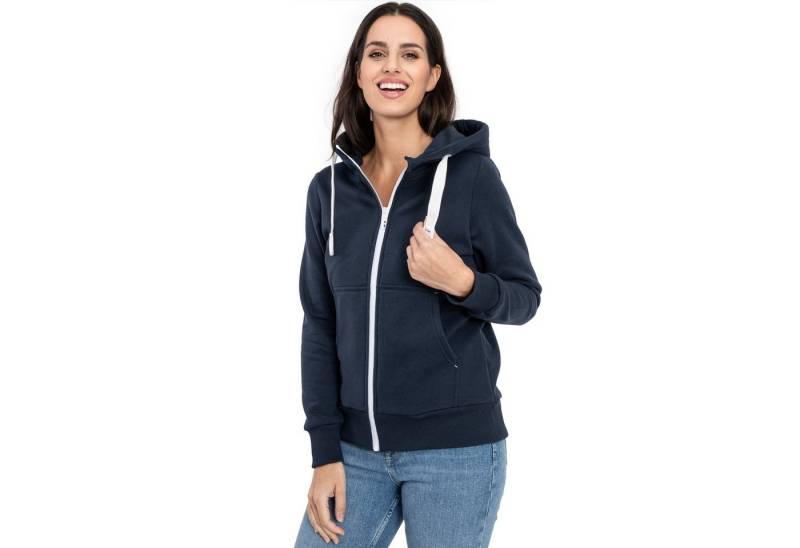 DEPROC Active Kapuzensweatjacke FinjaCMYK II weiche Fleecejacke mit Kängurutasche von DEPROC Active