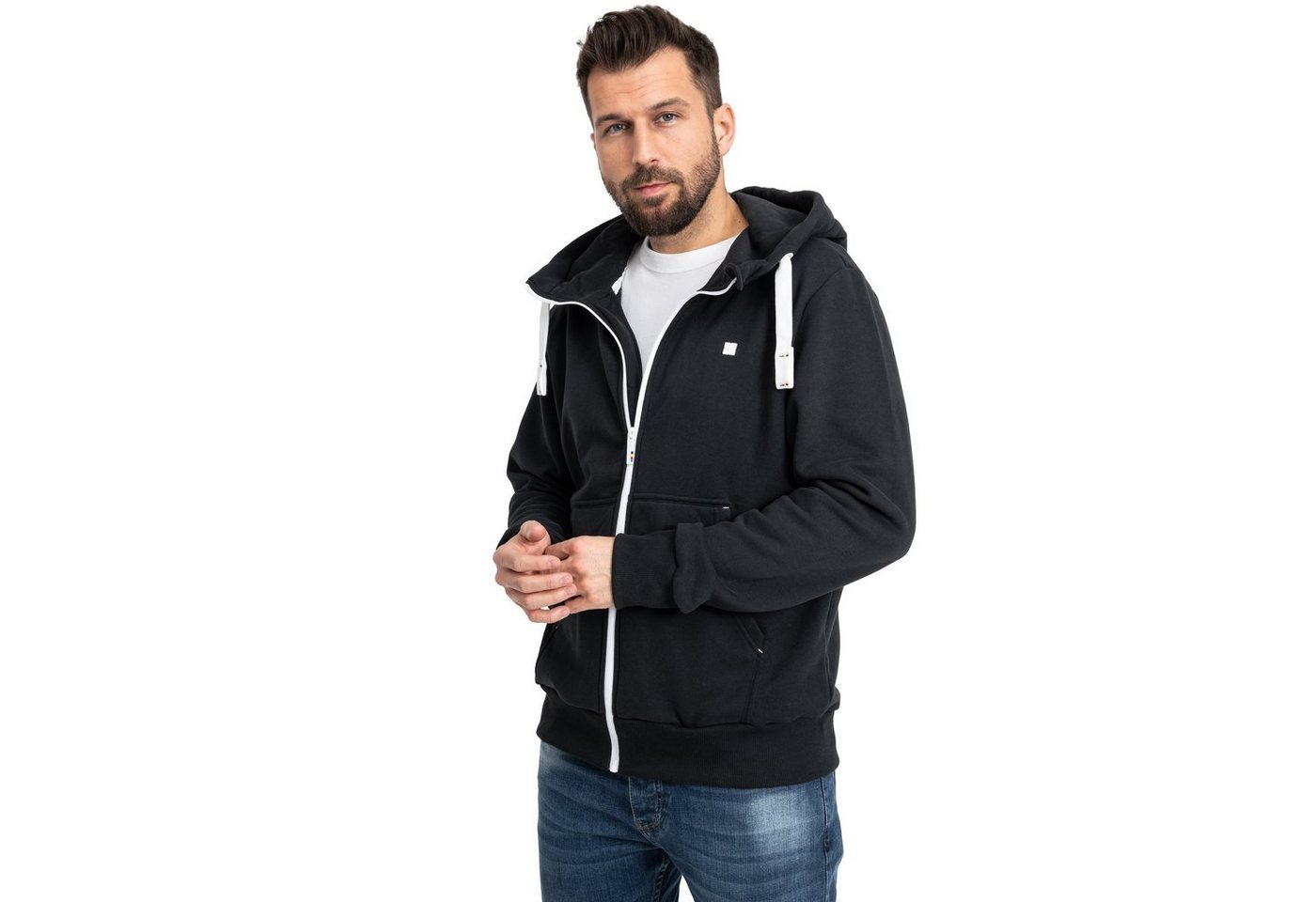 DEPROC Active Kapuzensweatjacke FinnDC Herren Zip-Hoodie mit weicher Innenseite von DEPROC Active