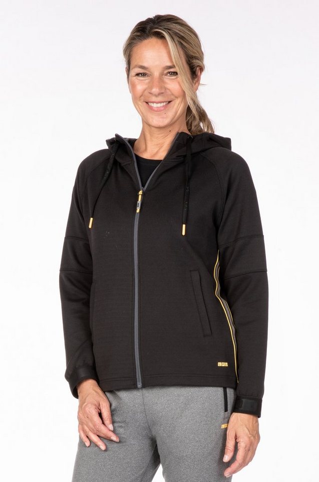 DEPROC Active Kapuzensweatjacke SWEAT GILFORD II WOMEN Sweatjacke mit Kapuze und seitlicher Kontrastnaht von DEPROC Active