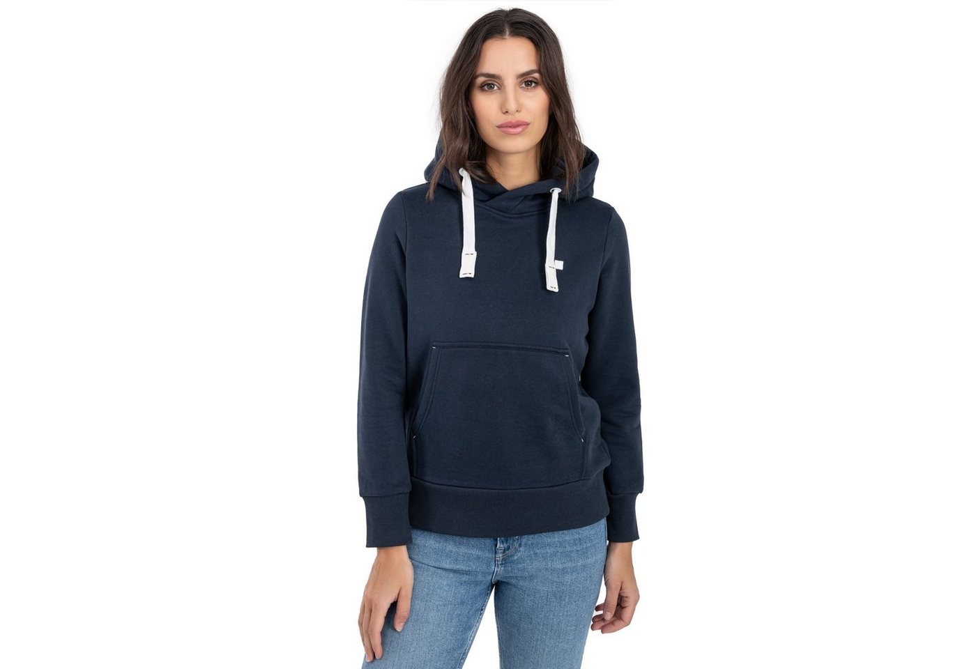 DEPROC Active Kapuzensweatshirt HildaCMYK II WOMEN weiche Fleecejacke mit Kängurutasche von DEPROC Active