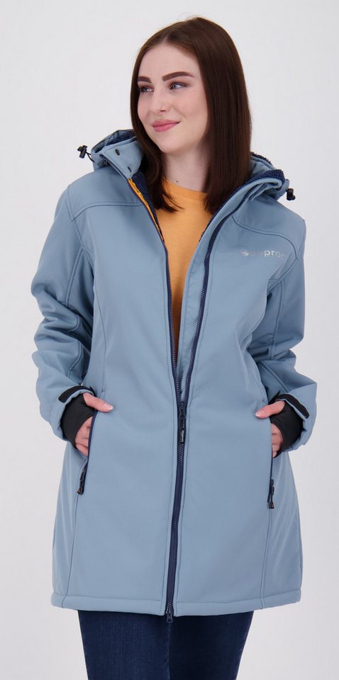 DEPROC Active Kurzmantel KEELE PEAK OS NEW WOMEN Softshellmantel Longjacket Übergangsmantel auch in Großen Größen erhältlich von DEPROC Active