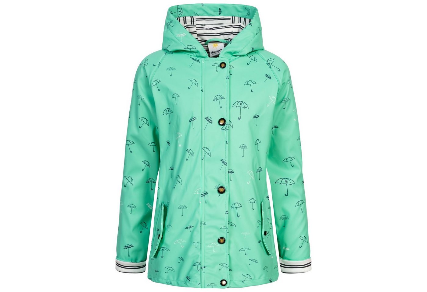 DEPROC Active Regenjacke Friesennerz WIZZARD PEAK UMBRELLA KIDS Modischer Allover-Print von DEPROC Active