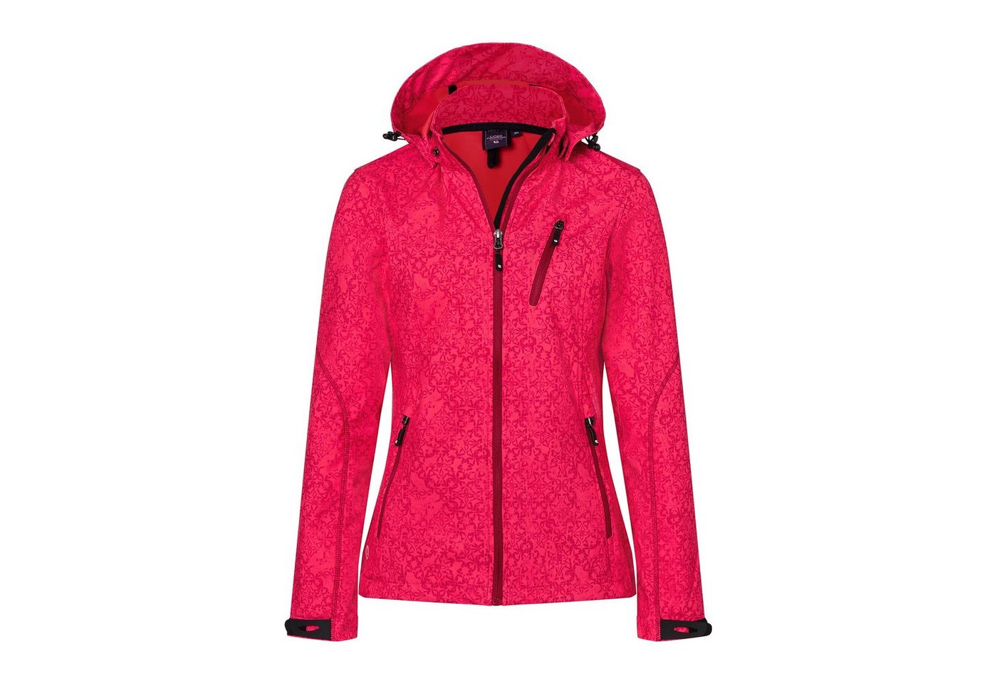 DEPROC Active Softshelljacke ALBERTA PEAK leichte Softshelljacke mit All-Over-Print und abnehmbarer Kapuze von DEPROC Active